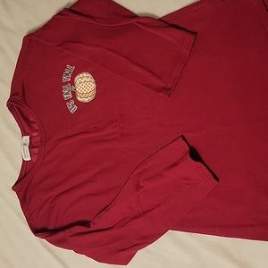 Girls Fall shirt sz medium burgandy LG sleeve